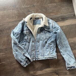 Aeropostale Light Blue Jean Jacket with Cream Lining
